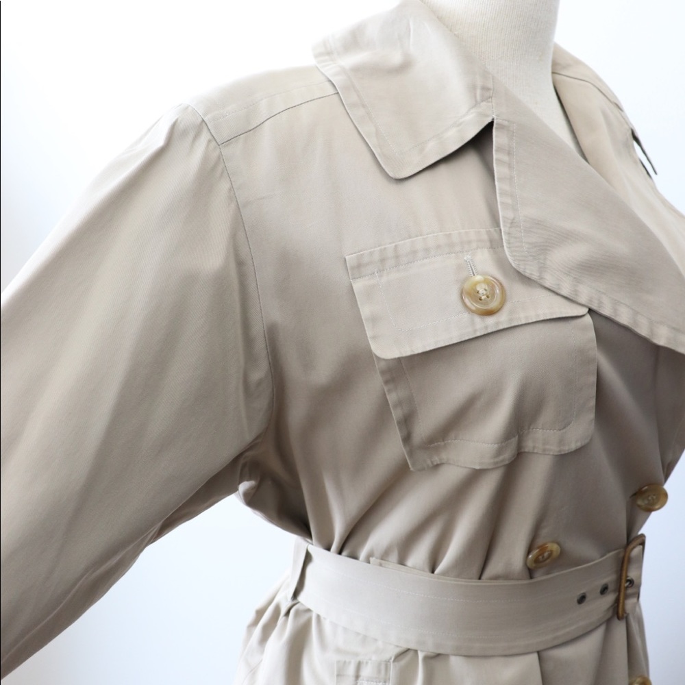 Vintage 70's Ysl Rive Gauche Khaki Double Breaste… - image 6